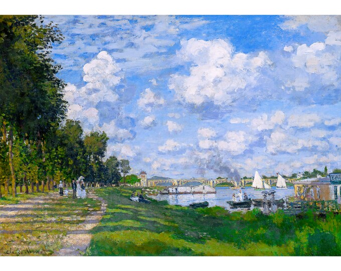 Claude Monet, Le Bassin d'Argenteuil , 1872 | Art Print | Canvas Print | Fine Art Poster | Art Reproduction | Archival Giclee | Gift Wrapped