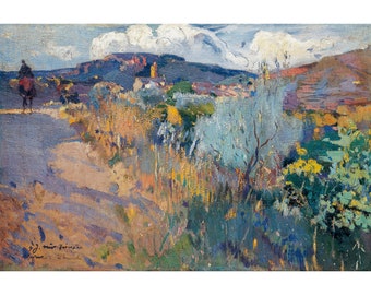 Joaquim Mir, View of L’Aleixar, 1919 | Art Print | Canvas Print | Fine Art Poster | Art Reproduction | Archival Giclee | Gift Wrapped