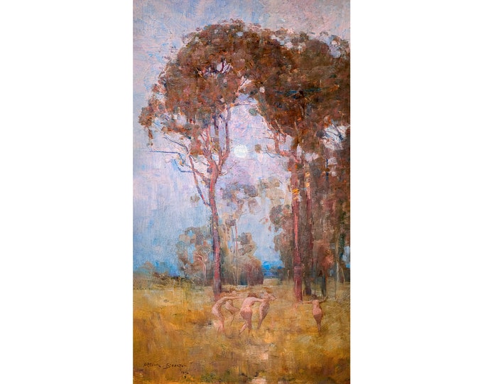 Arthur Streeton, What thou amongst the leaves hast never known A bush idyll, 1896 | Art Print | Canvas Print | Fine Art Poster | Art