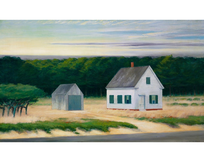 Edward Hopper, October on Cape Cod, 1946 | Art Print | Canvas Print | Fine Art Poster | Art Reproduction | Archival Giclee | Gift Wrapped