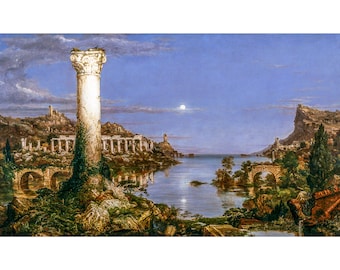Thomas Cole, The Course of Empire, Desolation, 1836 | Art Print | Canvas Print | Fine Art Poster | Art Reproduction | Archival Giclee | Gift