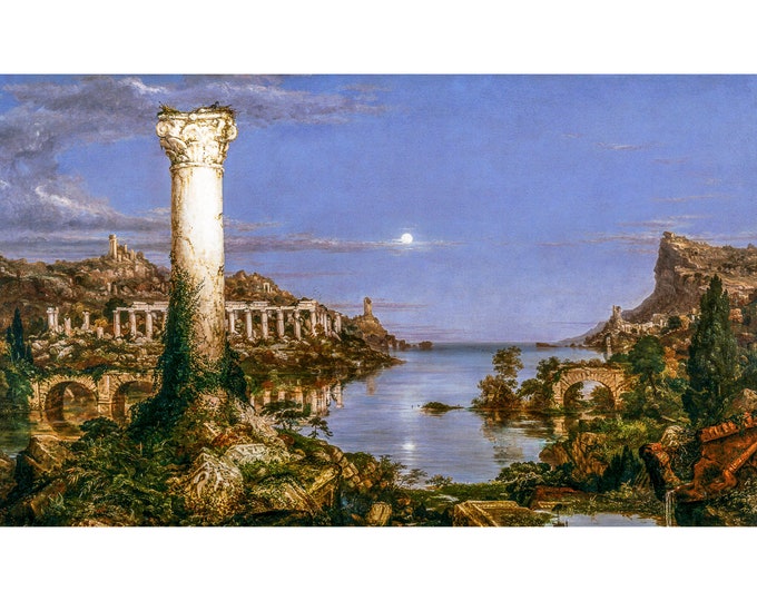 Thomas Cole, The Course of Empire, Desolation, 1836 | Art Print | Canvas Print | Fine Art Poster | Art Reproduction | Archival Giclee | Gift