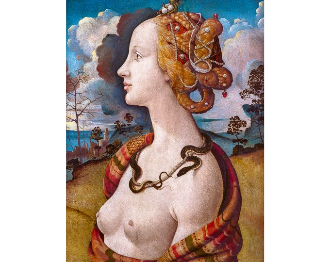 Piero di Cosimo, Portrait of Simonetta Vespucci, 1490 | Art Print | Canvas Print | Fine Art Poster | Art Reproduction | Archival Giclee