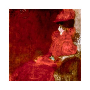 Gustav Klimt, Lady in an Armchair, 1897 | Art Print | Canvas Print | Fine Art Poster | Art Reproduction | Archival Giclee | Gift Wrapped