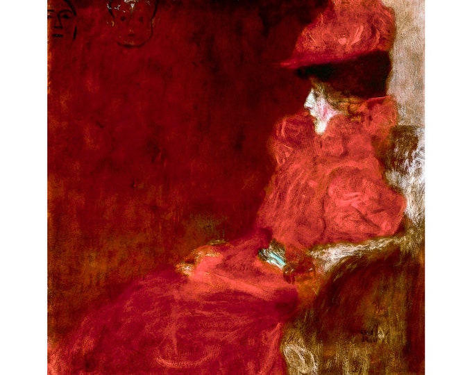 Gustav Klimt, Lady in an Armchair, 1897 | Art Print | Canvas Print | Fine Art Poster | Art Reproduction | Archival Giclee | Gift Wrapped