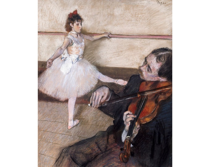 Edgar Degas, The Dance Lesson, 1879 | Art Print | Canvas Print | Fine Art Poster | Art Reproduction | Archival Giclee | Gift Wrapped