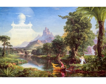 Thomas Cole, The Voyage of Life, Youth, 1842 | Art Print | Canvas Print | Fine Art Poster | Art Reproduction | Archival Giclee | Gift Wrap
