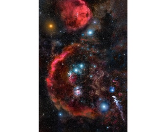 Orion Constellation, NASA Space Art | Art Print | Canvas Print | Fine Art Poster | Art Reproduction | Archival Giclee | Gift Wrapped