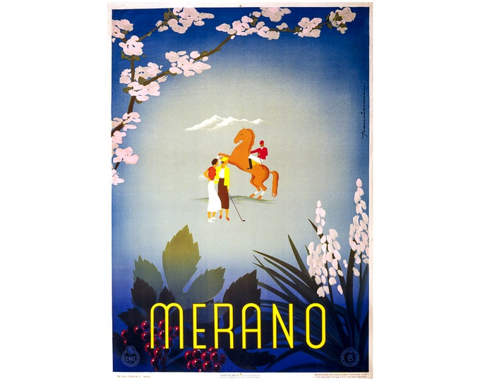 Merano, Italy, Travel Ad | Art Print | Canvas Print | Fine Art Poster | Art Reproduction | Archival Giclee | Gift Wrapped
