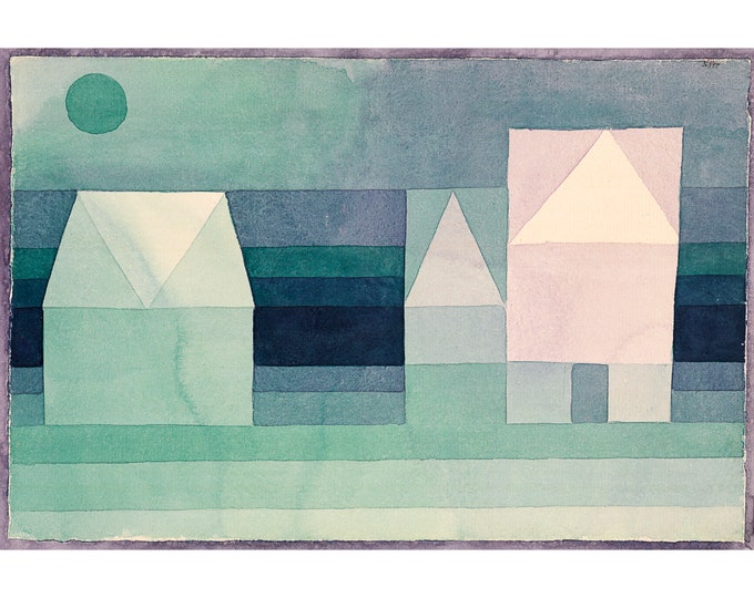 Paul Klee, Three Houses, 1922 | Art Print | Canvas Print | Fine Art Poster | Art Reproduction | Archival Giclee | Gift Wrapped