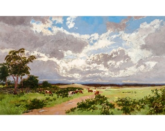 WC Piguenit, Near Liverpool, New South Wales, 1908 | Art Print | Canvas Print | Fine Art Poster | Art Reproduction | Archival Giclee | Gift