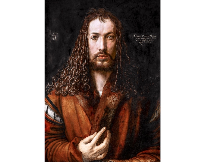 Albrecht Dürer, Self-Portrait at 28, 1500 at twenty-eight | Art Print | Canvas Print | Art Reproduction | Archival Giclee | Gift Wrapped