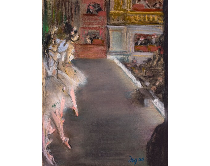 Edgar Degas, Dancers at the Old Opera House, 1877 | Art Print | Canvas Print | Fine Art Poster | Art Reproduction | Archival Giclee | Gift
