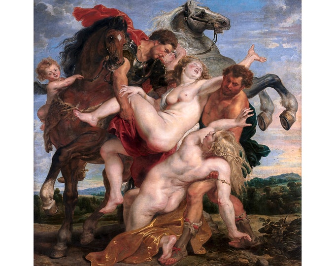 Rubens, The Rape of the Daughters of Leucippus, 1618 | Art Print | Canvas Print | Fine Art Poster | Art Reproduction | Archival Giclee