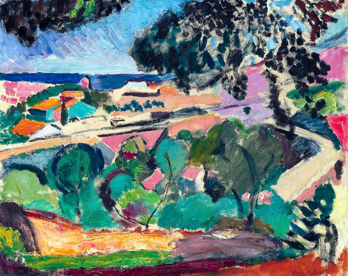 Matisse, Paysage de Collioure, 1907 | Art Print | Canvas Print | Fine Art Poster | Art Reproduction | Archival Giclee | Gift Wrapped