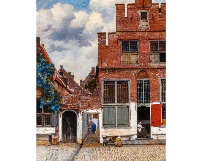 Vermeer, The Little Street, 1658 | Art Print | Canvas Print | Fine Art Poster | Art Reproduction | Archival Giclee | Gift Wrapped
