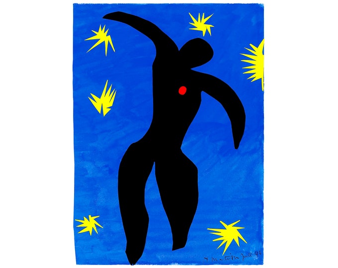 Henri Matisse, Icarus, 1946 | Art Print | Canvas Print | Fine Art Poster | Art Reproduction | Archival Giclee | Gift Wrapped