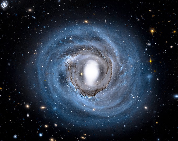 Anemic Spiral Galaxy, NASA Space Art | Art Print | Canvas Print | Fine Art Poster | Art Reproduction | Archival Giclee | Gift Wrapped