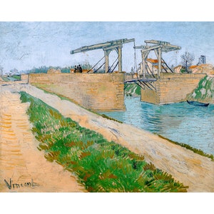 Van Gogh, The Langlois Bridge at Arles, 1888 | Art Print | Canvas Print | Fine Art Poster | Art Reproduction | Archival Giclee | Gift Wrap