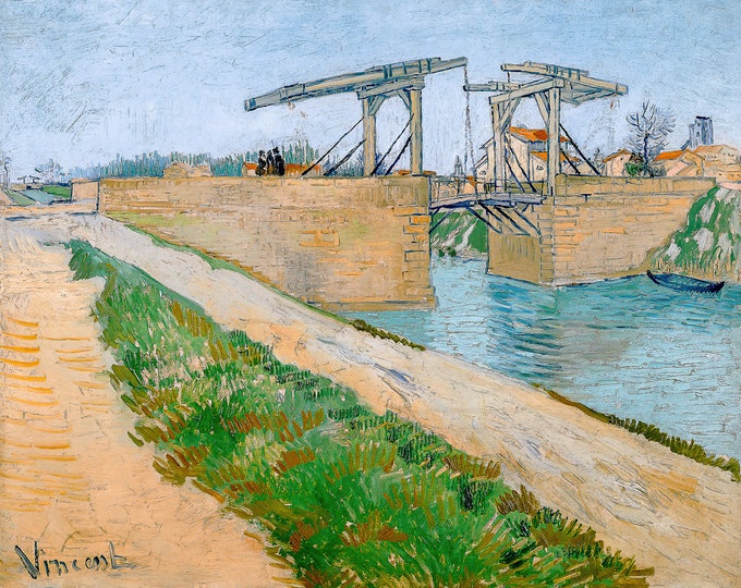 Van Gogh, The Langlois Bridge at Arles, 1888 | Art Print | Canvas Print | Fine Art Poster | Art Reproduction | Archival Giclee | Gift Wrap