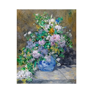 Renoir, Spring Bouquet, 1866 | Art Print | Canvas Print | Fine Art Poster | Art Reproduction | Archival Giclee | Gift Wrapped