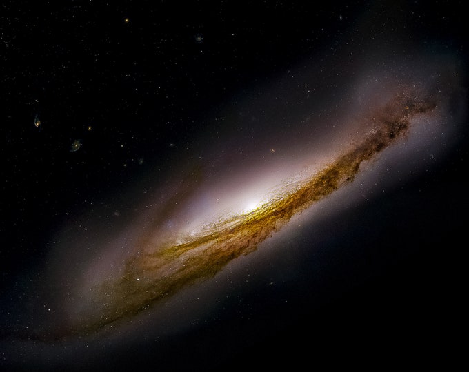 Spiral Galaxy in Leo, NASA Space Art | Art Print | Canvas Print | Fine Art Poster | Art Reproduction | Archival Giclee | Gift Wrapped