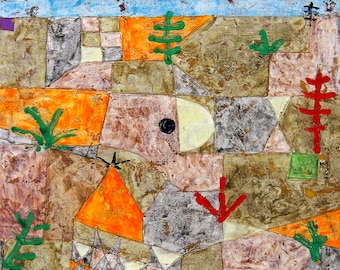 Paul Klee, Gardens in the South, 1936 | Art Print | Canvas Print | Fine Art Poster | Art Reproduction | Archival Giclee | Gift Wrapped