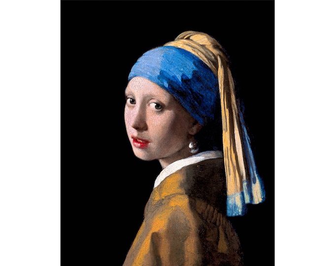 Vermeer, Girl with a Pearl Earring, 1665 | Art Print | Canvas Print | Fine Art Poster | Art Reproduction | Archival Giclee | Gift Wrapped