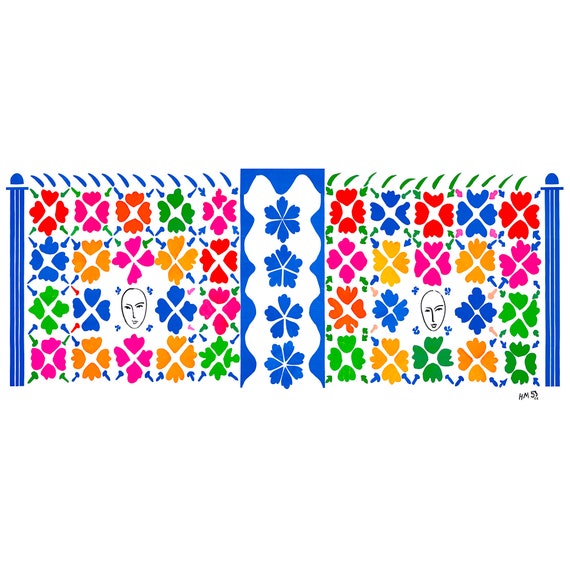 アンリマティス【Large Decoration with Masks】 Henri Matisse 'Large
