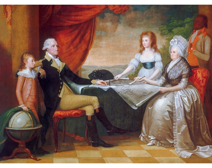 Edward Savage, The Washington Family, 1796 | Art Print | Canvas Print | Fine Art Poster | Art Reproduction | Archival Giclee | Gift Wrapped