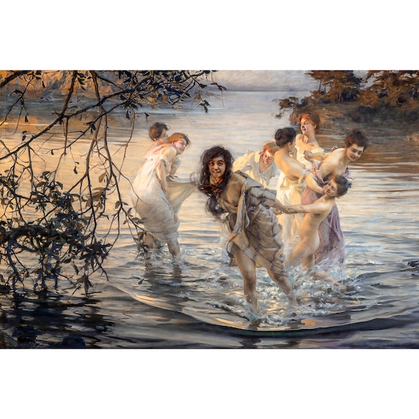 Paul Émile Chabas, Dancing Nymphs, 1899 | Art Print | Canvas Print | Fine Art Poster | Art Reproduction | Archival Giclee | Gift Wrapped