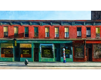 Edward Hopper, Early Sunday Morning, 1930 | Art Print | Canvas Print | Fine Art Poster | Art Reproduction | Archival Giclee | Gift Wrapped