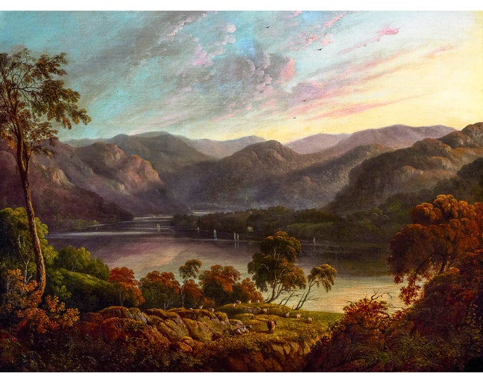 John Glover, Landscape view in Cumberland, 1820 | Art Print | Canvas Print | Fine Art Poster | Art Reproduction | Archival Giclee | Gift