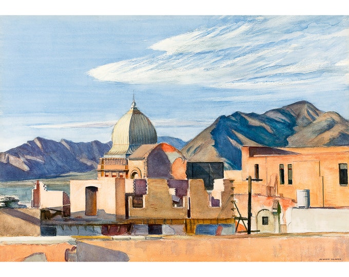 Edward Hopper, Construction in Mexico, 1946 | Art Print | Canvas Print | Fine Art Poster | Art Reproduction | Archival Giclee | Gift Wrapped