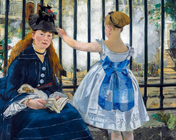 Edouard Manet, The Railway, 1873 | Art Print | Canvas Print | Fine Art Poster | Art Reproduction | Archival Giclee | Gift Wrapped
