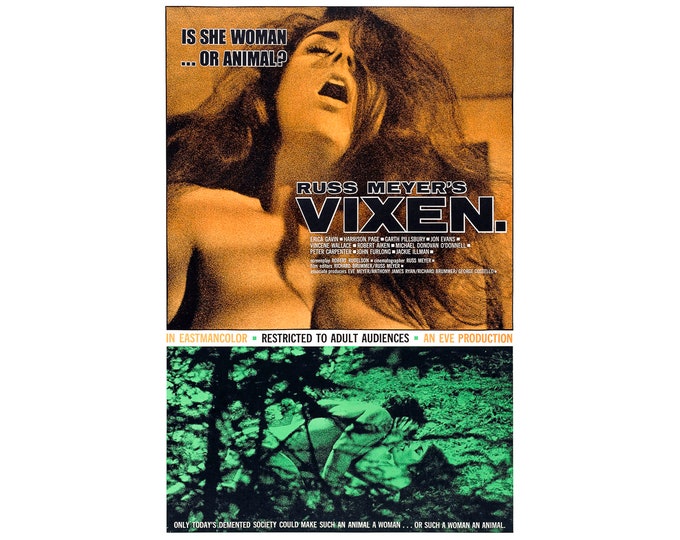 Vixen, Russ Meyer, Erica Gavin | Art Print | Canvas Print | Fine Art Poster | Art Reproduction | Archival Giclee | Gift Wrapped