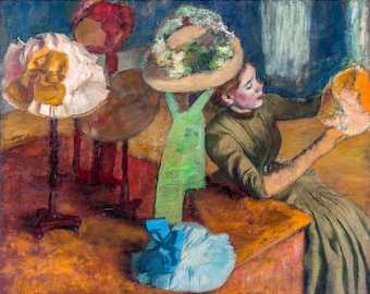 Edgar Degas, The Millinery Shop, 1886 | Art Print | Canvas Print | Fine Art Poster | Art Reproduction | Archival Giclee | Gift Wrapped