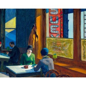 Edward Hopper, Chop Suey, 1929 | Art Print | Canvas Print | Fine Art Poster | Art Reproduction | Archival Giclee | Gift Wrapped
