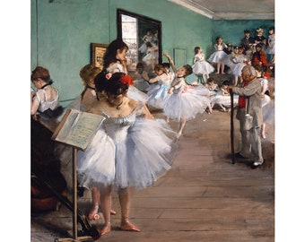 Edgar Degas, The Dance Class, 1874 | Art Print | Canvas Print | Fine Art Poster | Art Reproduction | Archival Giclee | Gift Wrapped