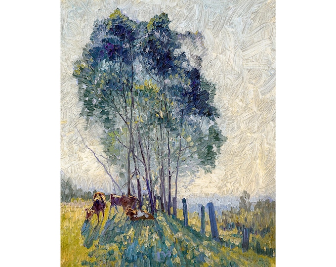 Elioth Gruner, The Wattles, 1919 | Art Print | Canvas Print | Fine Art Poster | Art Reproduction | Archival Giclee | Gift Wrapped