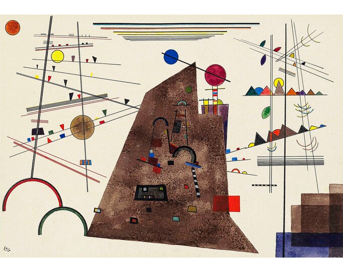 Wassily Kandinsky, Heavy between Light, 1924 | Art Print | Canvas Print | Fine Art Poster | Art Reproduction | Archival Giclee | Gift Wrap