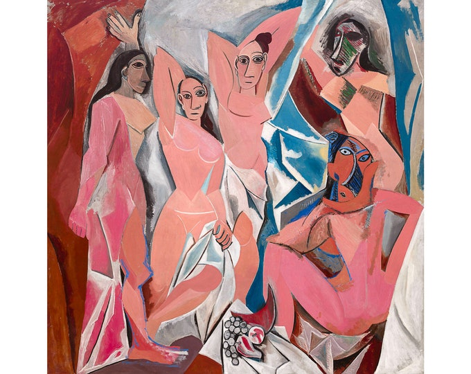 Pablo Picasso, Demoiselles, The Ladies of Avignon, 1907 | Art Print | Canvas Print | Fine Art Poster | Art Reproduction | Archival Giclee