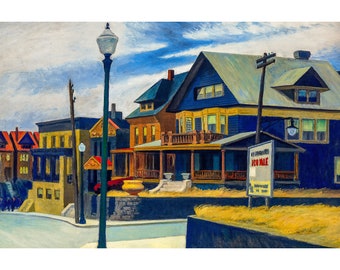Edward Hopper, East Wind Over Weehawken, 1934 | Art Print | Canvas Print | Fine Art Poster | Art Reproduction | Archival Giclee | Gift Wrap