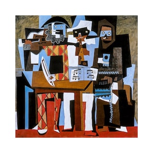 Pablo Picasso, Three Musicians, 1921 | Art Print | Canvas Print | Fine Art Poster | Art Reproduction | Archival Giclee | Gift Wrapped