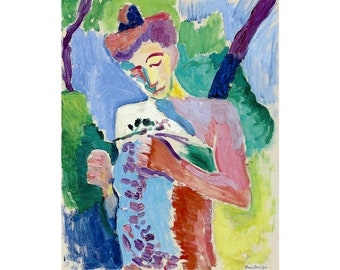 Matisse, La pudeur (L'Italienne), 1906 | Art Print | Canvas Print | Fine Art Poster | Art Reproduction | Archival Giclee | Gift Wrapped