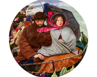 Ford Madox Brown, The Last of England, 1855 | Art Print | Canvas Print | Fine Art Poster | Art Reproduction | Archival Giclee | Gift Wrapped