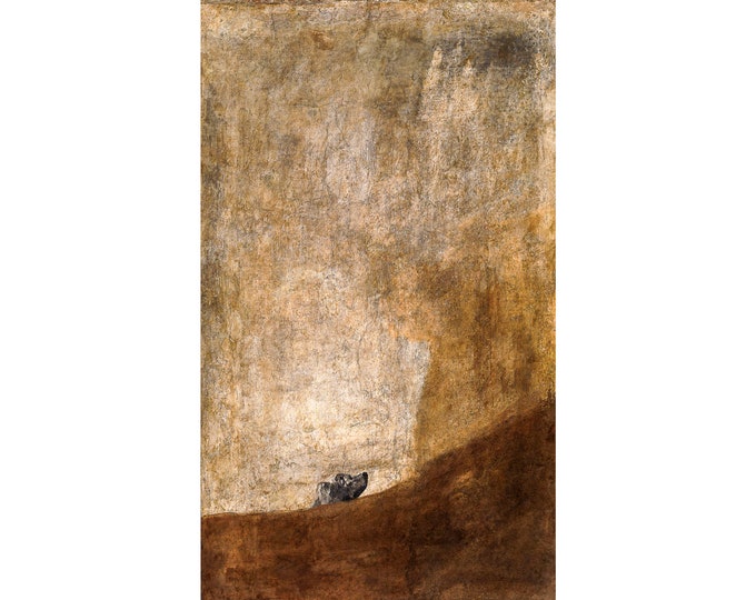 Francisco Goya, The Dog, El Perro, 1819 | Art Print | Canvas Print | Fine Art Poster | Art Reproduction | Archival Giclee | Gift Wrapped