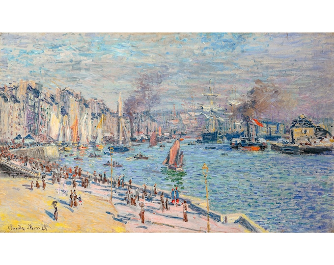 Claude Monet, Port of Le Havre, 1874 | Art Print | Canvas Print | Fine Art Poster | Art Reproduction | Archival Giclee | Gift Wrapped