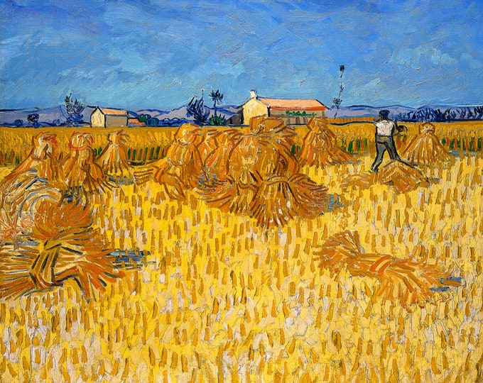 Van Gogh, Harvest in Provence, 1888 | Art Print | Canvas Print | Fine Art Poster | Art Reproduction | Archival Giclee | Gift Wrapped
