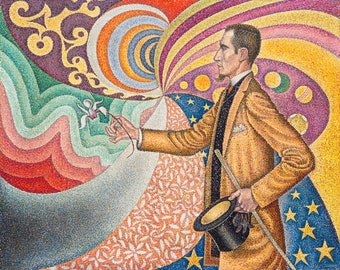 Paul Signac, Opus 217, Portrait of M. Félix Fénéon, 1890 | Art Print | Canvas Print | Fine Art Poster | Art Reproduction | Archival Giclee